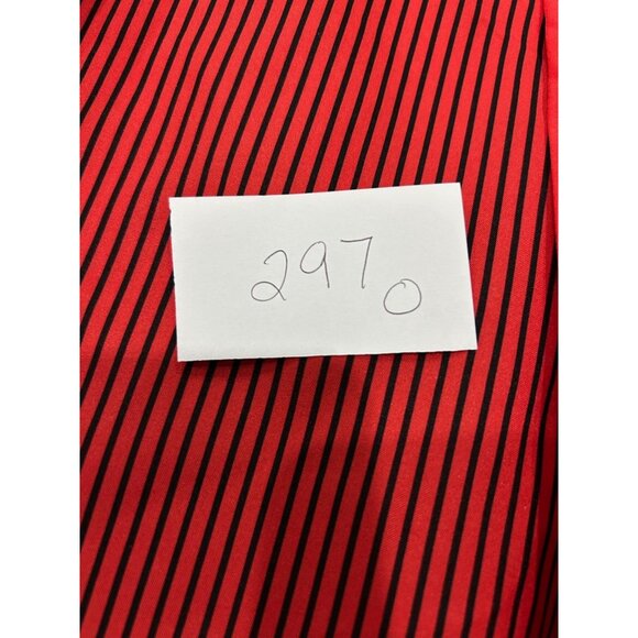 Vintage Mens Store Red Black Striped Kimono Robe With Belt One Size Made In USA - Picture 8 of 10